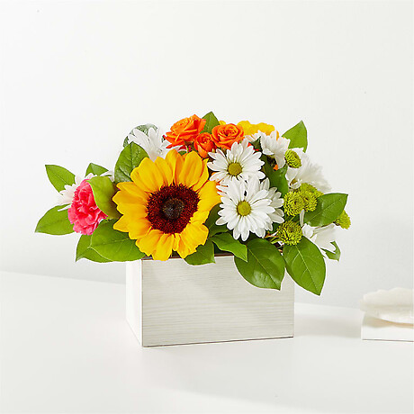 Sun-drenched Blooms Box Bouquet