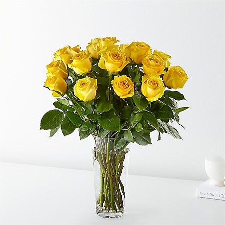 Long Stem Yellow Rose Bouquet