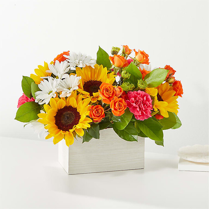 Sun-drenched Blooms Box Bouquet